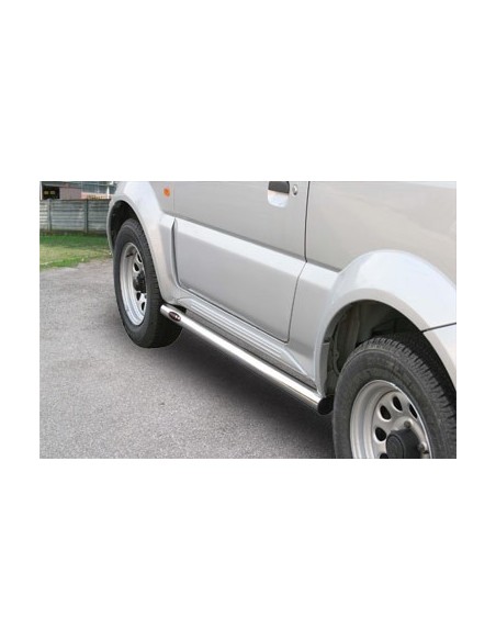 Tubi laterali di protezione acciaio inox lucido Suzuki Jimny 1997 2011