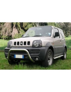 Tubi laterali di protezione acciaio inox lucido Suzuki Jimny 1997 2011 2