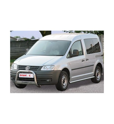 Tubi laterali di protezione acciaio inox lucido Volkswagen Caddy 2004 2020