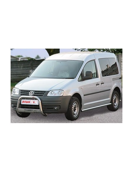 Tubi laterali di protezione acciaio inox lucido Volkswagen Caddy 2004 2020