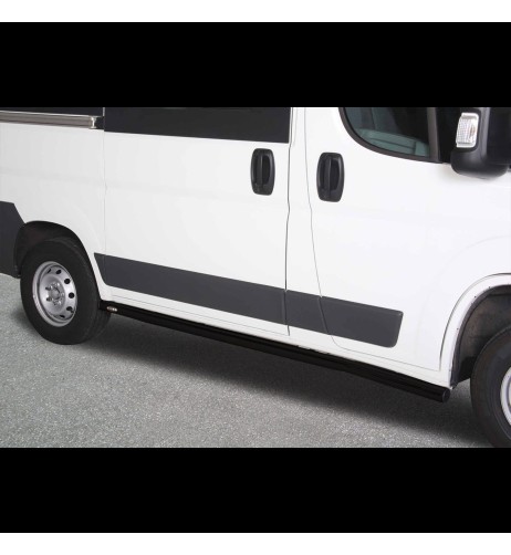 Tubi laterali di protezione acciaio inox NERO 60mm Fiat Ducato SWB dal 2006