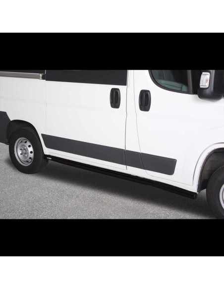 Tubi laterali di protezione acciaio inox NERO 60mm Fiat Ducato SWB dal 2006