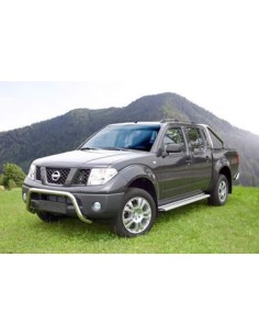 Tubi laterali di protezione acciaio inox Nissan Navara 4 porte dal 2005 al  2