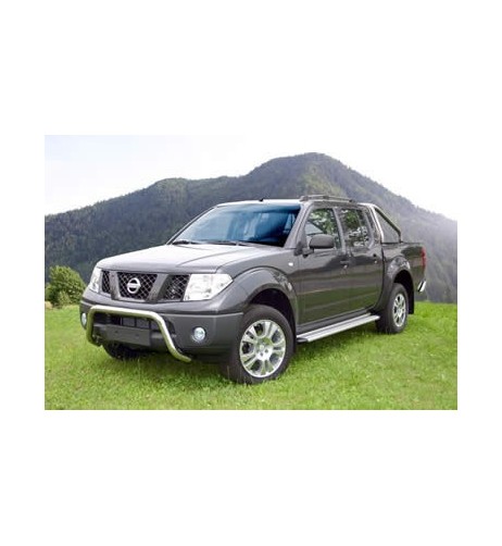 Tubi laterali di protezione acciaio inox Nissan Navara 4 porte dal 2005 al