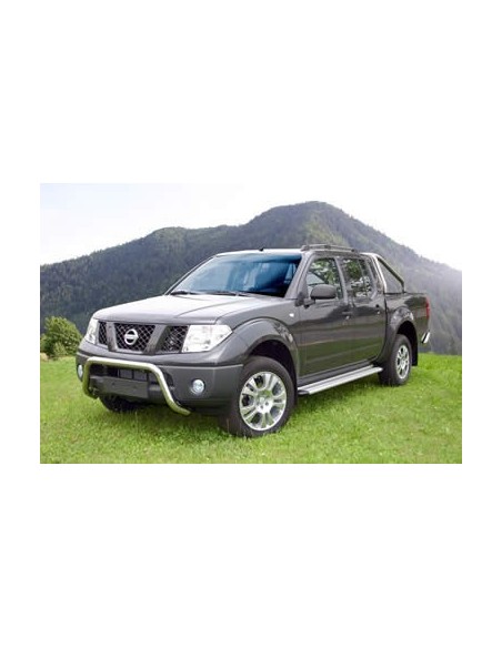 Tubi laterali di protezione acciaio inox Nissan Navara 4 porte dal 2005 al 