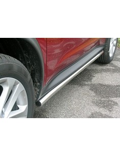 Tubi laterali di protezione in acciaio inox lucido 50mm Nissan Juke 2010 20