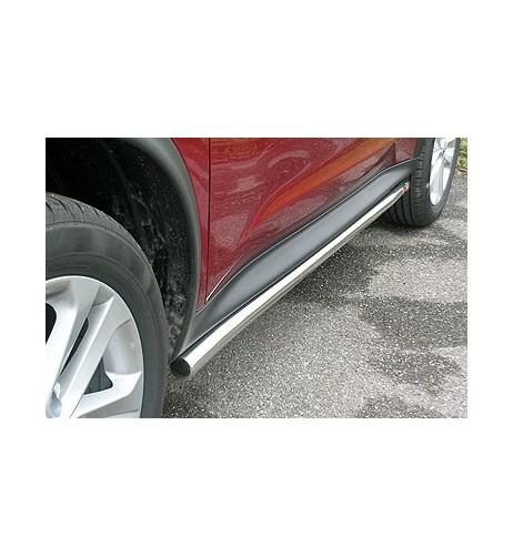 Tubi laterali di protezione in acciaio inox lucido 50mm Nissan Juke 2010 20