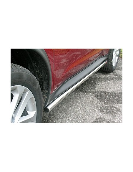 Tubi laterali di protezione in acciaio inox lucido 50mm Nissan Juke 2010 20
