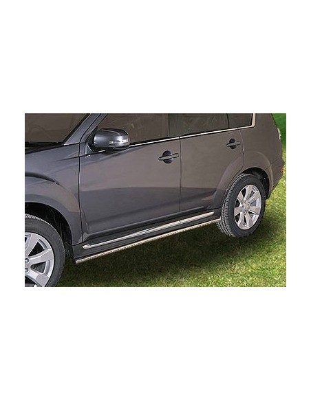 Tubi laterali in acciaio inox lucido 42mm Mitsubishi Outlander dal 2010 al 