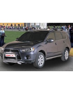 Tubi laterali in acciaio inox lucido 42mm Mitsubishi Outlander dal 2010 al  2