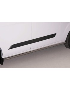 Tubi laterali in acciaio inox lucido 60mm Ford Transit Custom Long dal 2013