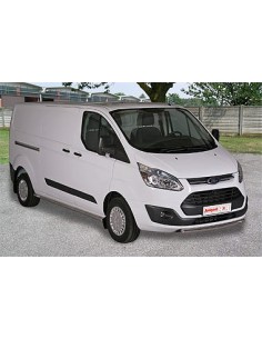 Tubi laterali in acciaio inox lucido 60mm Ford Transit Custom Long dal 2013 2