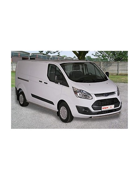 Tubi laterali in acciaio inox lucido 60mm Ford Transit Custom Long dal 2013
