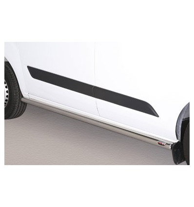 Tubi laterali in acciaio inox lucido 60mm Ford Transit Custom Short dal 2013
