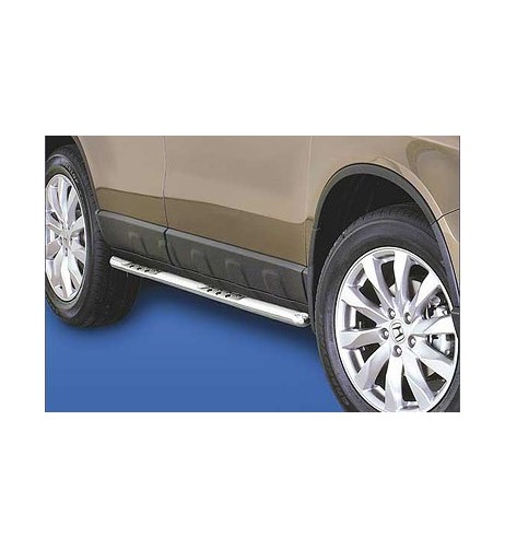 Tubi laterali in acciaio inox lucido 60mm Honda CR V dal 2010 al 2012