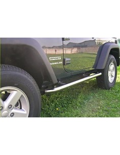 Tubi laterali in acciaio inox lucido 60mm Jeep Wrangler 2 porte dal 2007 al