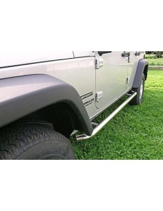 Tubi laterali in acciaio inox lucido 60mm Jeep Wrangler 4 porte dal 2007 al