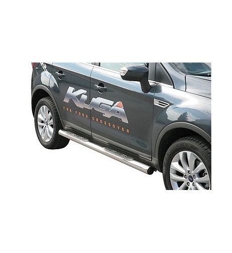 Tubi laterali in acciaio inox lucido 70mm Ford Kuga dal 2008 al 2012