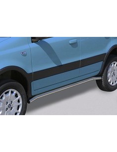 Tubi laterali in acciaio inox lucido di protezione 50mm Fiat Panda 4x4 2005