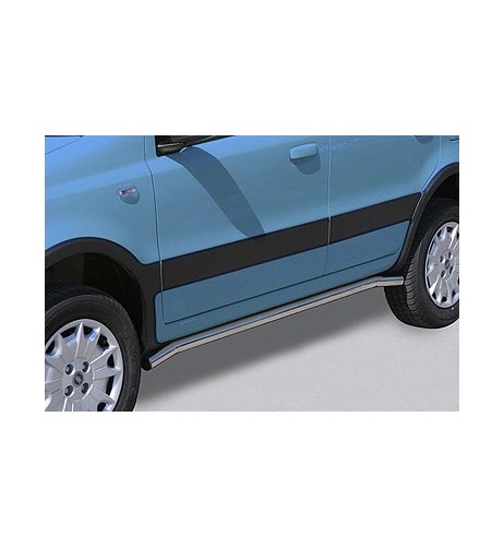 Tubi laterali in acciaio inox lucido di protezione 50mm Fiat Panda 4x4 2005
