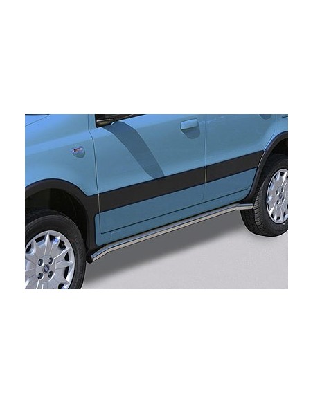 Tubi laterali in acciaio inox lucido di protezione 50mm Fiat Panda 4x4 2005