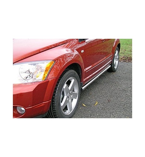 Tubi laterali in acciaio inox lucido di protezione 60mm Dodge Caliber dal 2