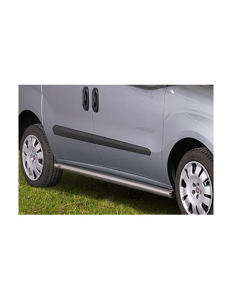 Tubi laterali in acciaio inox lucido di protezione 60mm Fiat Doblo 2010 20