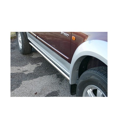 Tubi laterali in acciaio inox lucido Great Wall Steed 2 4 porte 2009 2017