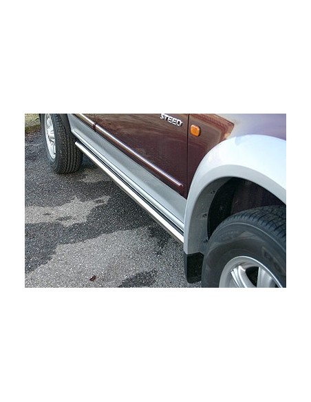Tubi laterali in acciaio inox lucido Great Wall Steed 2 4 porte 2009 2017
