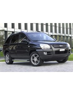 Tubi laterali in acciaio inox lucido Kia Sportage dal 2004 al 2007 2