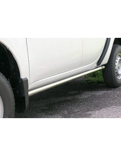 Tubi laterali in acciaio inox lucido Mitsubishi L200 Double Cab 2010 2014
