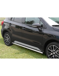 Tubi laterali ovali di protezione acciaio inox lucido Suzuki S Cross 2013 2