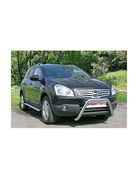 Tubi laterali ovali di protezione alluminio Nissan Qashqai 2