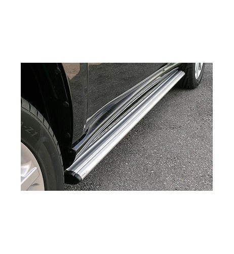 Tubi laterali ovali di protezione alluminio Tata Xenon Double Cab