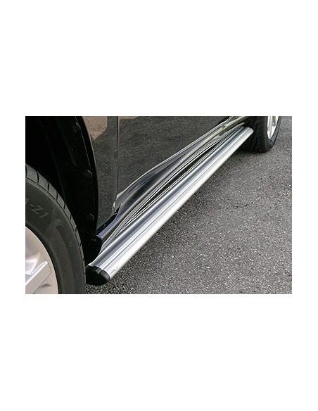 Tubi laterali ovali di protezione alluminio Tata Xenon Double Cab