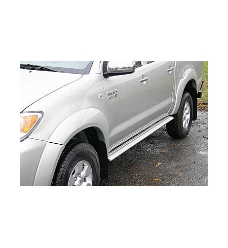 Tubi laterali ovali di protezione alluminio Toyota Hilux Double Cab 2005 20