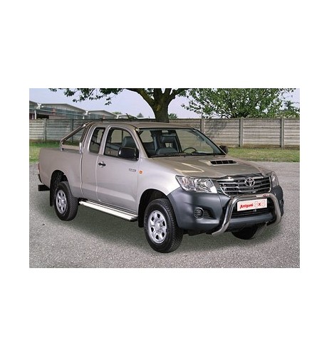 Tubi laterali ovali di protezione alluminio Toyota Hilux Double Cab 2005 20