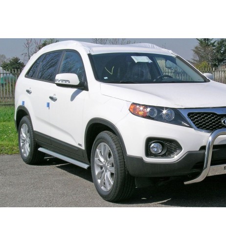 Tubi laterali ovali di protezione in alluminio Kia Sorento dal 2009 al 2011
