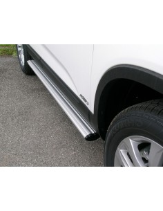 Tubi laterali ovali di protezione in alluminio Kia Sorento fino al 2008