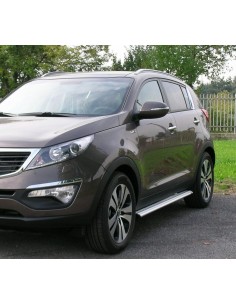 Tubi laterali ovali di protezione in alluminio Kia Sportage 2010 2015 2