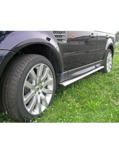 Tubi laterali ovali di protezione in alluminio Land Rover Range Sport 2005 