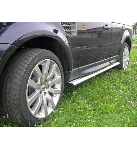 Tubi laterali ovali di protezione in alluminio Land Rover Range Sport 2005 