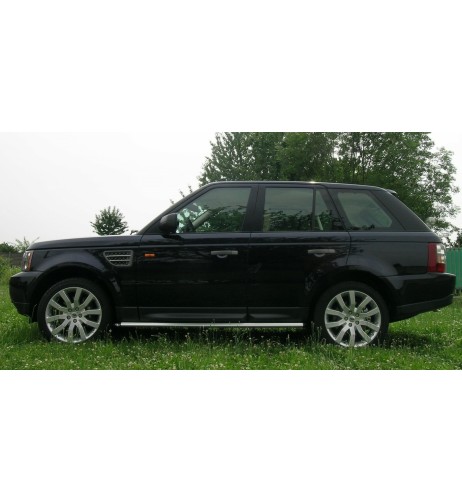 Tubi laterali ovali di protezione in alluminio Land Rover Range Sport 2005 