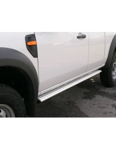 Tubi laterali ovali in alluminio di protezione Mazda BT50 Super Cab 2007 20
