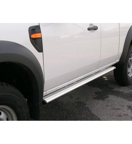 Tubi laterali ovali in alluminio di protezione Mazda BT50 Super Cab 2007 20