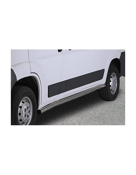 Tubi laterali protezione acciaio inox lucido 60mm Peugeot Boxer corto dal 2
