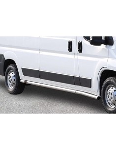 Tubi laterali protezione acciaio inox lucido 60mm Peugeot Boxer lungo dal 2
