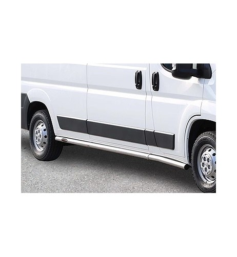 Tubi laterali protezione acciaio inox lucido 60mm Peugeot Boxer lungo dal 2