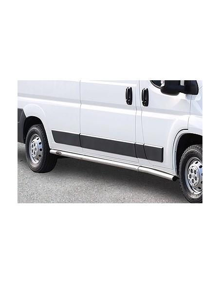 Tubi laterali protezione acciaio inox lucido 60mm Peugeot Boxer lungo dal 2