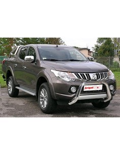 Tubi laterali protezione acciaio inox lucido Mitsubishi L200 Double Cab 201 2
